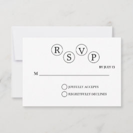 RSVP-Karte für Minimalistische Hochzeiten | Einfac Einladung