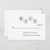 RSVP-Karte für Minimalistische Hochzeiten | Einfac Einladung (Vorne/Hinten)