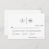RSVP-Karte für Minimalistische Hochzeiten | Einfac Einladung (Vorne/Hinten)