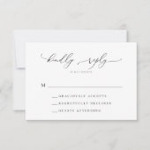 RSVP-Karte für Minimalistische Hochzeiten in Schwa RSVP Karte (Vorderseite)