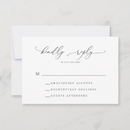 RSVP-Karte für Minimalistische Hochzeiten in Schwa RSVP Karte