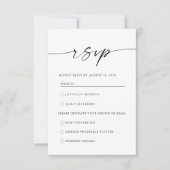 RSVP-Karte für Minimalistische Hochzeiten RSVP Karte (Vorderseite)