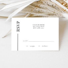 RSVP-Karte für Minimalistische Hochzeiten RSVP Karte