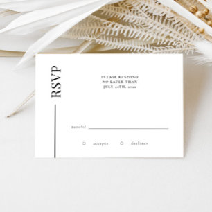 RSVP-Karte für Minimalistische Hochzeiten RSVP Karte