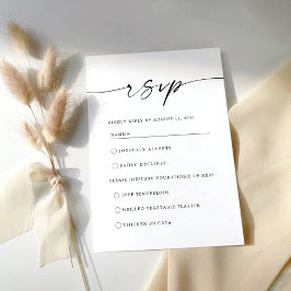 RSVP-Karte für Minimalistische Hochzeiten RSVP Karte