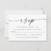 RSVP-Karte für Minimalistische Hochzeiten RSVP Karte (Vorderseite)