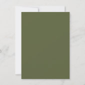 RSVP-Karte für Minimalistische Olive Green Wedding (Rückseite)