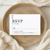 RSVP-Karte für Minimalistische Schwarz-Weiß-Hochze RSVP Karte