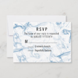 RSVP-Karte für Minimalistisches Blaurauchen RSVP Karte