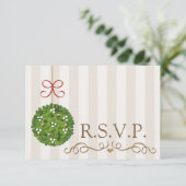 RSVP-KARTE FÜR MISTLETOE-WEDD-ANTWORTUNG RSVP KARTE (Stehend Vorderseite)