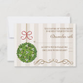 RSVP-KARTE FÜR MISTLETOE-WEDD-ANTWORTUNG RSVP KARTE (Rückseite)