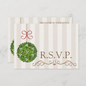 RSVP-KARTE FÜR MISTLETOE-WEDD-ANTWORTUNG RSVP KARTE (Vorne/Hinten)