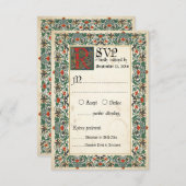 RSVP-Karte für mittelalterliches Manuskript RSVP Karte (Vorne/Hinten)
