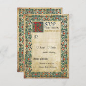 RSVP-Karte für mittelalterliches Manuskript RSVP Karte (Vorne/Hinten)