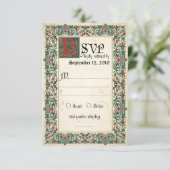 RSVP-Karte für mittelalterliches Manuskript RSVP Karte (Stehend Vorderseite)