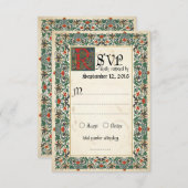 RSVP-Karte für mittelalterliches Manuskript RSVP Karte (Vorne/Hinten)