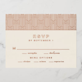RSVP-Karte für moderne Folien Folie Einladungspostkarte
