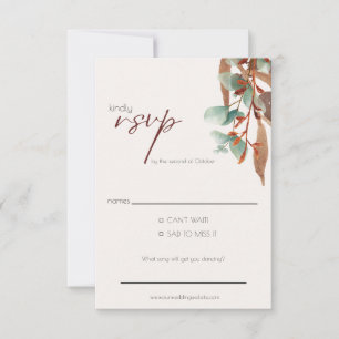 RSVP-Karte für moderne Herbstblätter RSVP Karte