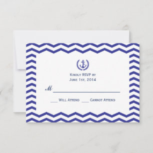 RSVP-Karte für Nautische Hochzeit RSVP Karte