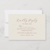 RSVP-Karte für neutrale Creme Floral Wedding RSVP Karte (Vorderseite)