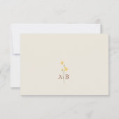 RSVP-Karte für neutrale Creme Floral Wedding RSVP Karte (Rückseite)