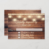 RSVP-Karte für neutrales Wood-Baby RSVP Karte (Vorne/Hinten)