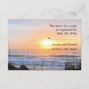 RSVP-Karte für Ocean Sunset RSVP Karte