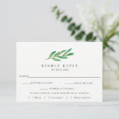 RSVP-Karte für Olive Branch Wedding RSVP Karte (Stehend Vorderseite)