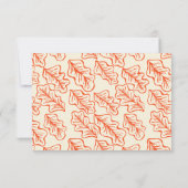 RSVP-Karte für Orange und Aquamarine rustikale Hoc RSVP Karte (Rückseite)