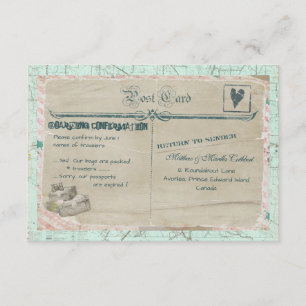 RSVP-Karte für Reisefälle Party RSVP Karte