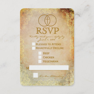 RSVP-Karte für religiöse Hochzeiten RSVP Karte