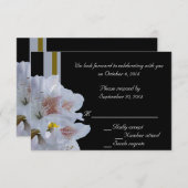 RSVP-Karte für Rhododendron Blume Einladung (Vorne/Hinten)