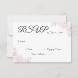 RSVP-Karte für romantische Blumenhochzeiten RSVP Karte