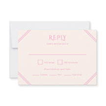 RSVP-Karte für rosa Diamant