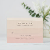 RSVP-Karte für Rosa Sand RSVP Karte (Stehend Vorderseite)