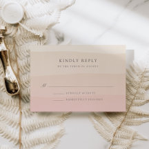 RSVP-Karte für Rosa Sand