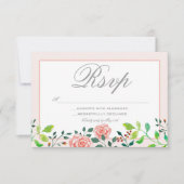 RSVP-Karte für Rosa und Weiße Rosen RSVP Karte (Vorderseite)
