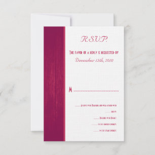 RSVP-Karte für Rosa/Weißholz Einladung