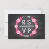 RSVP-Karte für Rose auf der Hauptplatine RSVP Karte (Rückseite)