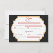 RSVP-Karte für Rot und Schwarz-Gotisch RSVP Karte (Rückseite)