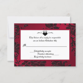 RSVP-Karte für Rot und Schwarz RSVP Karte