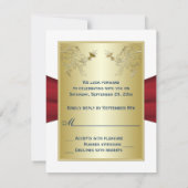 RSVP-Karte für Rot, Weiß und Blau RSVP Karte (Rückseite)