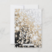 RSVP-Karte für Schwarz und Gold Einladung (Rückseite)