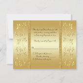 RSVP-Karte für Schwarz und Gold RSVP Karte (Rückseite)