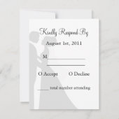 RSVP-Karte für Schwarz und Rot RSVP Karte (Rückseite)