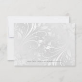 RSVP-Karte für Schwarz/Weiß-Damaske RSVP Karte (Rückseite)