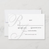RSVP-Karte für Schwarz-Weiß-Hochzeit RSVP Karte (Vorderseite)