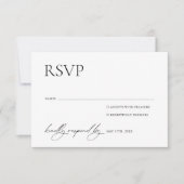 RSVP-Karte für Schwarz-Weiß-Hochzeit RSVP Karte (Vorderseite)