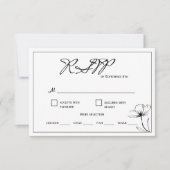 RSVP-Karte für Schwarz-Weiß-Hochzeit RSVP Karte (Vorderseite)