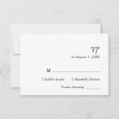 RSVP-Karte für Schwarz-Weiß-Skripte RSVP Karte (Vorderseite)